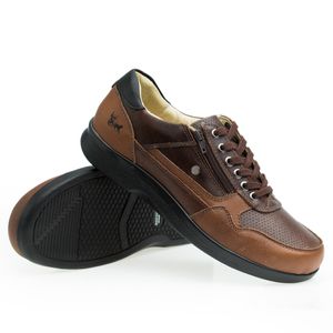 Sapato Casual Doctor Shoes Esporão Couro 3063 Marrom