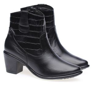 Bota Doctor Shoes Couro 7715 Preto