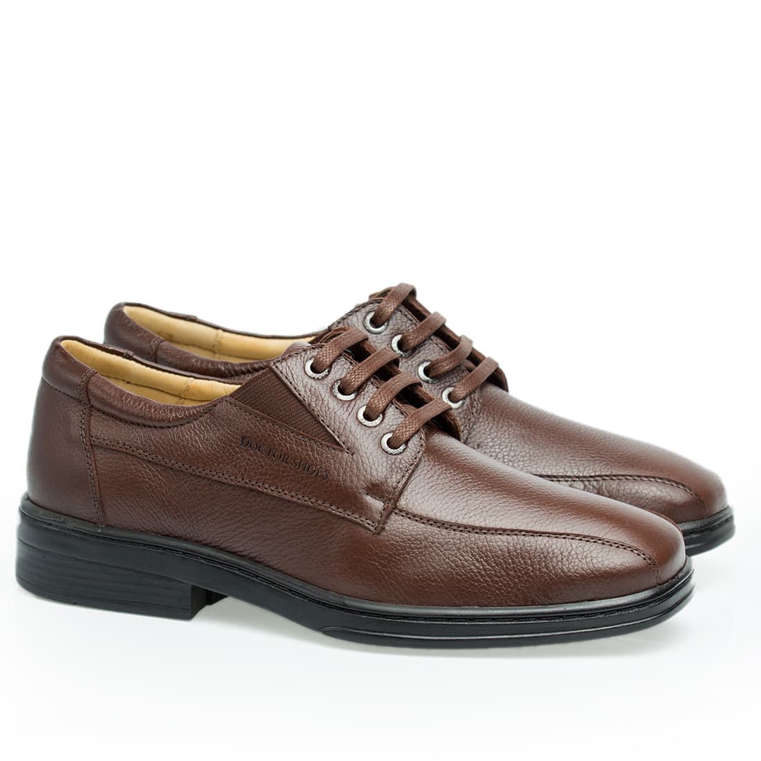 Sapato couro dr shoes social sale pespontos café