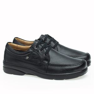 Sapato Casual Doctor Shoes Esporão Couro 5308 Preto