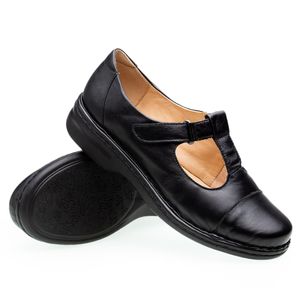 Sapato Anabela Doctor Shoes Couro 366 Preto