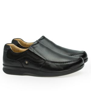 Sapato Casual Doctor Shoes Esporão Couro 3062 Preto