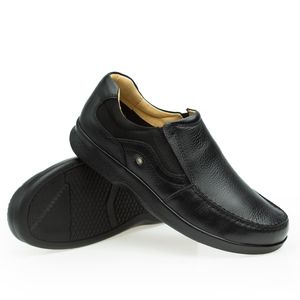 Sapato Casual Doctor Shoes Esporão Couro 3062 Preto