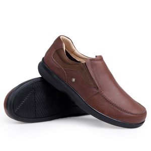 Sapato Casual Doctor Shoes Esporão Couro 3062 Marrom