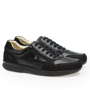 Sapato Casual Doctor Shoes Esporão Couro 3063 Preto/Preto