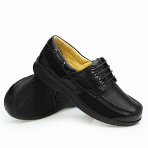 Sapato Casual Doctor Shoes Diabético Couro 3057 Preto