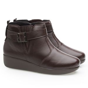 Bota Doctor Shoes Couro 154 Marrom