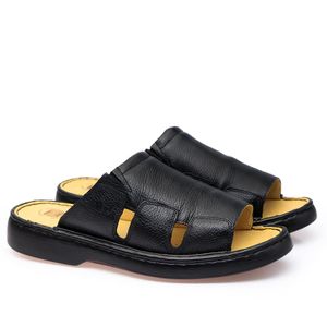 Chinelo Doctor Shoes Couro 322 Preto