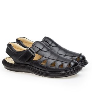 Sandália Doctor Shoes Couro 917302 Preto