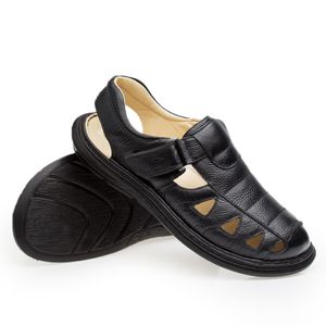 Sandália Doctor Shoes Couro 917302 Preto