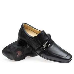 Sapato Social Doctor Shoes JOB com bolha de ar Anti Impacto Couro Floater 1745 Preto/Nobuck Preto