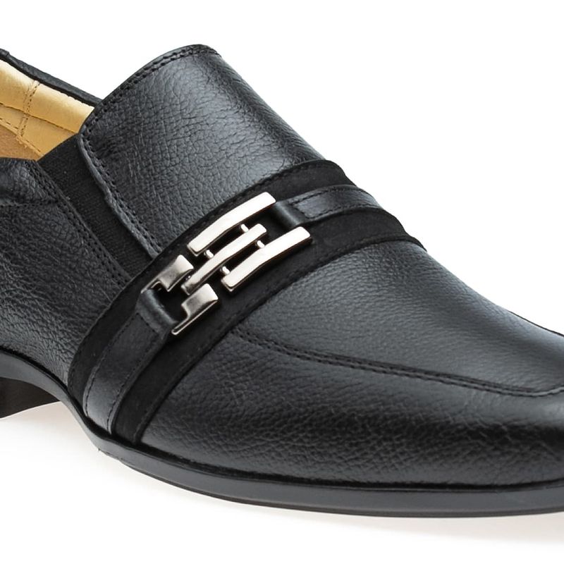 Sapato-Social-Doctor-Shoes-JOB-com-bolha-de-ar-Anti-Impacto-Couro-Floater-1745-Preto-Nobuck-Preto