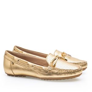 Mocassim Doctor Shoes Couro 1184 Dourado