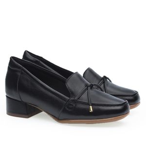 Mocassim Doctor Shoes Oxford Couro 1486 Preto