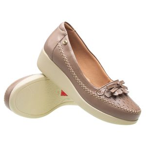 Sapato Anabela Doctor Shoes Couro 7801 Fendy