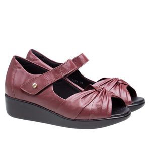 Sandália Doctor Shoes Esporão Couro 7878 Cabernet