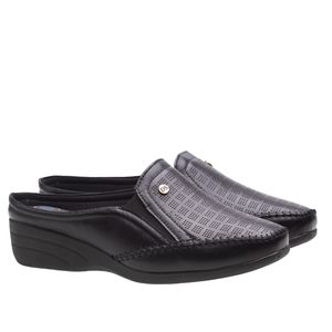 Sapato Anabela Doctor Shoes Couro 3137 Preto