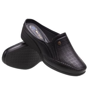 Sapato Anabela Doctor Shoes Couro 3137 Preto