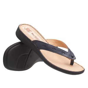 Chinelo Doctor Shoes Couro 226 Petróleo