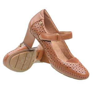 Sapato Salto Doctor Shoes Couro 794 Caramelo