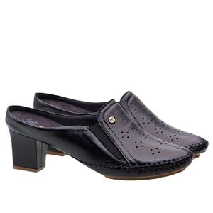 Sapato Salto Doctor Shoes Couro 799 Preto