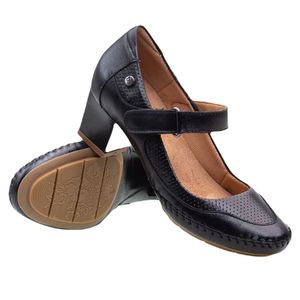 Sapato Salto Doctor Shoes Couro 789 Preto