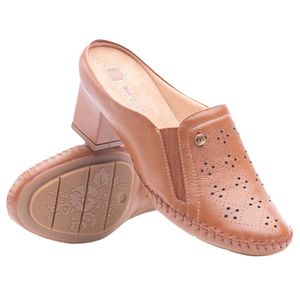 Sapato Salto Doctor Shoes Couro 799 Caramelo