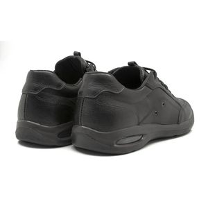 Tênis Doctor Shoes Couro 47921 (Elástico) Preto