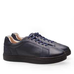 Tênis Doctor Shoes Couro (Elástico) 2194 Marinho