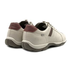 Tênis Doctor Shoes Couro 42570 (Elástico) Palha/Mouro