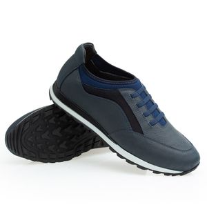 Tênis Doctor Shoes Couro 4063 (Elástico) Marinho