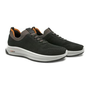 Tênis Doctor Shoes Knit 60810 (Elástico) Preto/Jaguar/Laranja