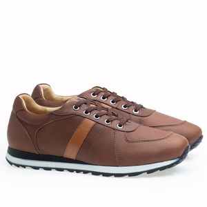 Tênis Doctor Shoes Couro 4061 Café/Ambar