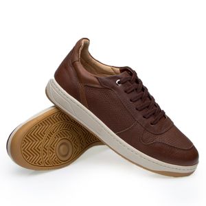 Tênis Doctor Shoes Sneaker Esporão Couro 2408 Marrom