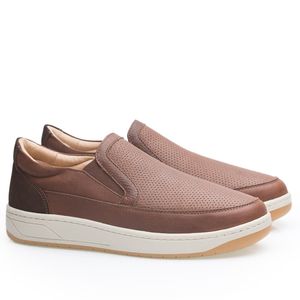 Tênis Doctor Shoes Sneaker Esporão Couro 2409 Marrom