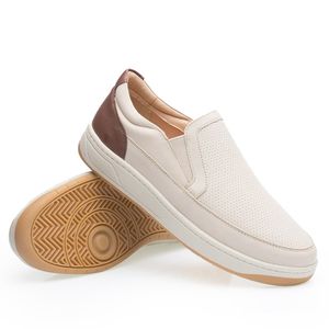 Tênis Doctor Shoes Sneaker Esporão Couro 2409 Palha