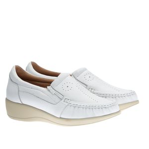 Mocassim Doctor Shoes Couro 200 Branco