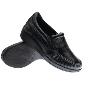 Mocassim Doctor Shoes Esporão Couro 200 Preto