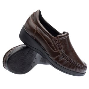 Mocassim Doctor Shoes Esporão Couro 200 Marrom