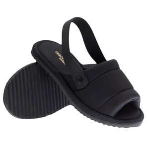 Chinelo Doctor Shoes Pluma para quarto 051 Preto