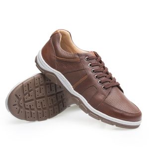 Tênis Doctor Shoes Esporão Couro 1922 Marrom