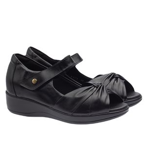 Sandália Doctor Shoes Esporão Couro 7878 Preto