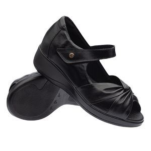 Sandália Doctor Shoes Esporão Couro 7878 Preto