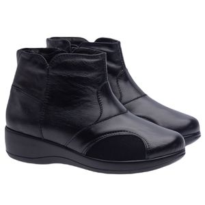 Bota Doctor Shoes Couro 157 Preto/Techprene Preto