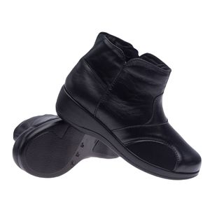 Bota Doctor Shoes Couro 157 Preto/Techprene Preto