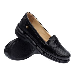 Sapato Casual Doctor Shoes Couro 376 Preto