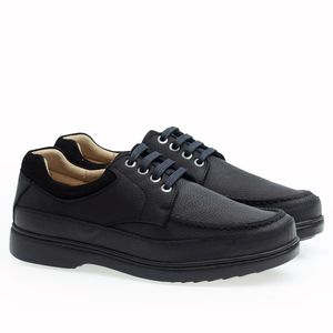 Sapato Casual Doctor Shoes Couro 417 Preto