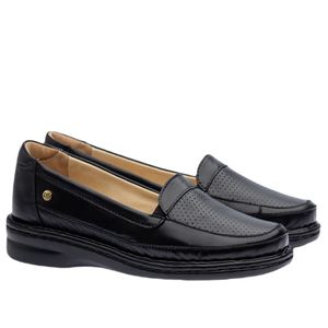 Sapato Casual Doctor Shoes Couro 376 Preto