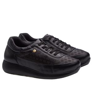 Tênis Doctor Shoes Couro 1406 (Elástico) Preto/Preto