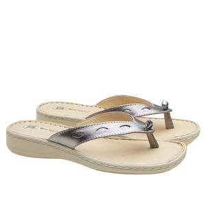 Chinelo Doctor Shoes Couro 226 Prata